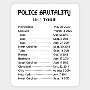 Police Brutality USA Tour - Black Lives Matter Sticker